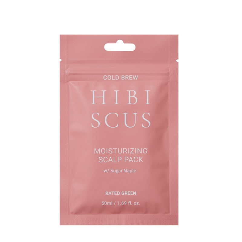 Rated Green HIBI SCUS Drėkinanti plaukų kaukė “Cold Brew Hibiscus Moisturizing Scalp Pack w/ Sugar Maple”