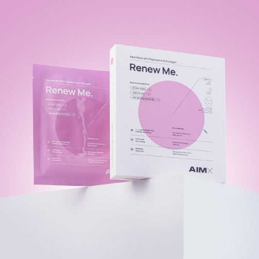 Greito poveikio lakštinė veido kaukė su peptidais ir kolagenu AIMX „Renew Me“